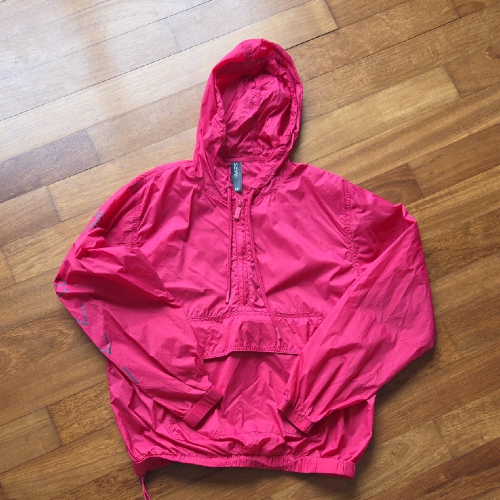 Women's Pink Hooded Windbreaker